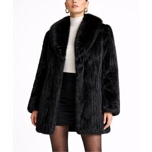 Vintage Mink / Fox Fur Coat - Black